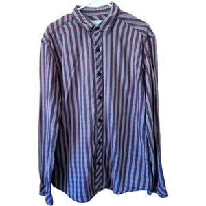 Levi's Red and Brown Checkered Button Down Flannel Shirt. Sz. XL